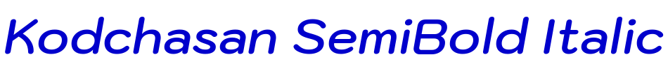 Kodchasan SemiBold Italic 字体